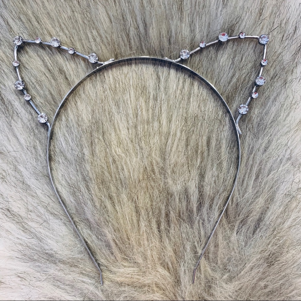 Rhinestone Cat Ear Headband